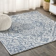 thumbnail image 1 of JONATHAN Y SANTA MONICA 5' Square Area Rug, Estrella Bohemian Medallion Textured Weave - Navy/Gray, SMB105B-5SQ, 1 of 3