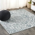 thumbnail image 1 of JONATHAN Y SANTA MONICA 9' Square Area Rug, Estrella Bohemian Medallion Textured Weave - Teal/Gray, SMB105C-9SQ, 1 of 3