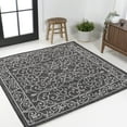 thumbnail image 1 of JONATHAN Y SANTA MONICA 3' Square Area Rug, Charleston Vintage Filigree Textured Weave - Black/Gray, SMB106G-3SQ, 1 of 4