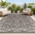 thumbnail image 1 of JONATHAN Y SANTA MONICA 5 x 8 Area Rug, Charleston Vintage Filigree Textured Weave - Black/Gray, SMB106G-5, 1 of 3