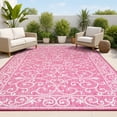 thumbnail image 1 of JONATHAN Y SANTA MONICA 3 x 5 Area Rug, Charleston Vintage Filigree Textured Weave - Fuchsia/Light Gray, SMB106J-3, 1 of 8