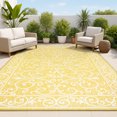 thumbnail image 1 of JONATHAN Y SANTA MONICA 5 x 8 Area Rug, Charleston Vintage Filigree Textured Weave - Yellow/Cream, SMB106L-5, 1 of 8
