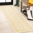 thumbnail image 1 of JONATHAN Y SANTA MONICA 2 x 10 Runner Rug, Charleston Vintage Filigree Textured Weave - Cream/Yellow, SMB106M-210, 1 of 3
