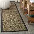 thumbnail image 1 of JONATHAN Y SANTA MONICA 2 x 8 Runner Rug, Madrid Vintage Filigree Textured Weave - Black/Khaki, SMB107A-28, 1 of 7