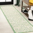 thumbnail image 1 of JONATHAN Y SANTA MONICA 2 x 8 Runner Rug, Madrid Vintage Filigree Textured Weave - Cream/Green, SMB107J-28, 1 of 4