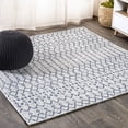 thumbnail image 1 of JONATHAN Y SANTA MONICA 6' Square Area Rug, Ourika Moroccan Geometric Textured Weave - Light Gray/Navy, SMB108A-6SQ, 1 of 5
