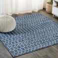 thumbnail image 1 of JONATHAN Y SANTA MONICA 8' Square Area Rug, Ourika Moroccan Geometric Textured Weave - Navy/Light Gray, SMB108B-8SQ, 1 of 4