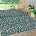 thumbnail image 1 of JONATHAN Y SANTA MONICA 5 x 8 Area Rug, Ourika Moroccan Geometric Textured Weave - Teal/Gray, SMB108C-5, 1 of 4
