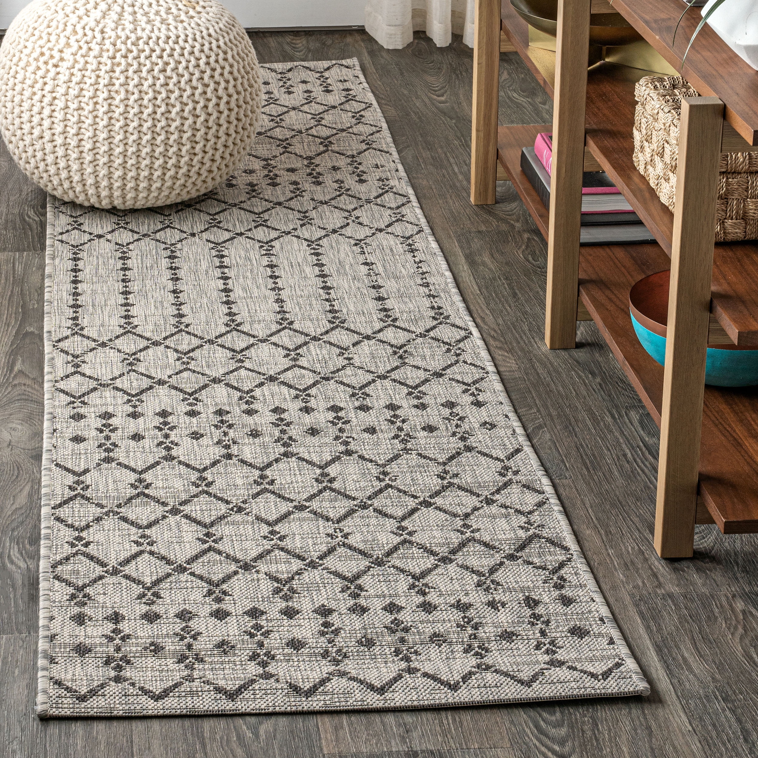 JONATHAN Y SANTA MONICA 2 x 14 Runner Rug, Ourika Moroccan Geometric ...