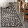 thumbnail image 1 of JONATHAN Y SANTA MONICA 2 x 10 Runner Rug, Ourika Moroccan Geometric Textured Weave - Black/Gray, SMB108F-210, 1 of 6