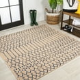 thumbnail image 1 of JONATHAN Y SANTA MONICA 5' Square Area Rug, Ourika Moroccan Geometric Textured Weave - Beige/Navy, SMB108H-5SQ, 1 of 7