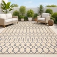 thumbnail image 1 of JONATHAN Y SANTA MONICA 8 x 10 Area Rug, Ourika Moroccan Geometric Textured Weave - Beige/Navy, SMB108H-8, 1 of 8
