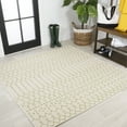 thumbnail image 1 of JONATHAN Y SANTA MONICA 5' Square Area Rug, Ourika Moroccan Geometric Textured Weave - Cream/Green, SMB108M-5SQ, 1 of 8