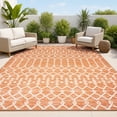 thumbnail image 1 of JONATHAN Y SANTA MONICA 4 x 6 Area Rug, Ourika Moroccan Geometric Textured Weave - Orange/Cream, SMB108P-4, 1 of 2