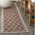 thumbnail image 1 of JONATHAN Y SANTA MONICA 2 x 14 Runner Rug, Trebol Moroccan Trellis Textured Weave - Espresso/Taupe, SMB109B-214, 1 of 6