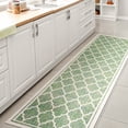 thumbnail image 1 of JONATHAN Y SANTA MONICA 2 x 10 Runner Rug, Trebol Moroccan Trellis Textured Weave - Cream/Green, SMB109I-210, 1 of 4