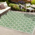 thumbnail image 1 of JONATHAN Y SANTA MONICA 8 x 10 Area Rug, Trebol Moroccan Trellis Textured Weave - Cream/Green, SMB109I-8, 1 of 2
