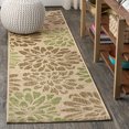 thumbnail image 1 of JONATHAN Y SANTA MONICA 2 x 8 Runner Rug, Zinnia Floral Textured Weave - Sage/Brown, SMB110A-28, 1 of 5