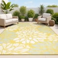 thumbnail image 1 of JONATHAN Y SANTA MONICA 3 x 5 Area Rug, Zinnia Floral Textured Weave - Yellow/Cream, SMB110G-3, 1 of 11