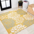 thumbnail image 1 of JONATHAN Y SANTA MONICA 5' Square Area Rug, Zinnia Floral Textured Weave - Yellow/Cream, SMB110G-5SQ, 1 of 8