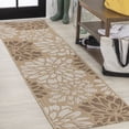 thumbnail image 1 of JONATHAN Y SANTA MONICA 2 x 10 Runner Rug, Zinnia Floral Textured Weave - Brown/Cream, SMB110I-210, 1 of 8