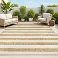 thumbnail image 1 of JONATHAN Y SANTA MONICA 8 x 10 Area Rug, Aveiro Wide Stripe - Beige/Brown, SMB112A-8, 1 of 7