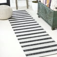 thumbnail image 1 of JONATHAN Y SANTA MONICA 2 x 10 Runner Rug, Aveiro Wide Stripe - Black/Cream, SMB112B-210, 1 of 10