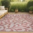 thumbnail image 1 of JONATHAN Y SANTA MONICA 3 x 5 Area Rug, Vine All Over - Red/Beige, SMB117B-3, 1 of 10