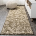 thumbnail image 1 of JONATHAN Y SANTA MONICA 2 x 10 Runner Rug, Nevis Palm Frond - Brown/Beige, SMB119A-210, 1 of 10