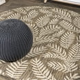 thumbnail image 1 of JONATHAN Y SANTA MONICA 6' Round Area Rug, Nevis Palm Frond - Brown/Beige, SMB119A-6R, 1 of 8
