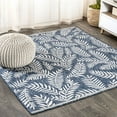thumbnail image 1 of JONATHAN Y SANTA MONICA 6' Square Area Rug, Nevis Palm Frond - Navy/Ivory, SMB119B-6SQ, 1 of 9