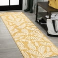 thumbnail image 1 of JONATHAN Y SANTA MONICA 2 x 8 Runner Rug, Nevis Palm Frond - Yellow/Cream, SMB119C-28, 1 of 5