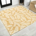thumbnail image 1 of JONATHAN Y SANTA MONICA 5' Square Area Rug, Nevis Palm Frond - Yellow/Cream, SMB119C-5SQ, 1 of 3