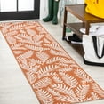thumbnail image 1 of JONATHAN Y SANTA MONICA 2 x 10 Runner Rug, Nevis Palm Frond - Orange/Cream, SMB119E-210, 1 of 3