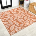 thumbnail image 1 of JONATHAN Y SANTA MONICA 5' Square Area Rug, Nevis Palm Frond - Orange/Cream, SMB119E-5SQ, 1 of 8