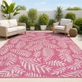 thumbnail image 1 of JONATHAN Y SANTA MONICA 5 x 8 Area Rug, Nevis Palm Frond - Fuchsia/Light Gray, SMB119F-5, 1 of 8