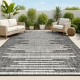 thumbnail image 1 of JONATHAN Y SANTA MONICA 8 x 10 Area Rug, Zolak Berber Stripe Geometric - Black/Ivory, SMB124E-8, 1 of 11