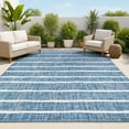 thumbnail image 1 of JONATHAN Y SANTA MONICA 5 x 8 Area Rug, Colonia Berber Stripe - Blue/Ivory, SMB125C-5, 1 of 7