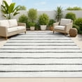 thumbnail image 1 of JONATHAN Y SANTA MONICA 4 x 6 Area Rug, Colonia Berber Stripe - Ivory/Black, SMB125D-4, 1 of 8