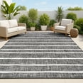 thumbnail image 1 of JONATHAN Y SANTA MONICA 4 x 6 Area Rug, Colonia Berber Stripe - Black/Ivory, SMB125E-4, 1 of 6