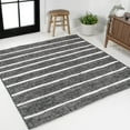 thumbnail image 1 of JONATHAN Y SANTA MONICA 5' Square Area Rug, Colonia Berber Stripe - Black/Ivory, SMB125E-5SQ, 1 of 6