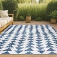 thumbnail image 1 of JONATHAN Y SANTA MONICA 5 x 8 Area Rug, Andratx Tribal Geometric - Blue/Ivory, SMB126B-5, 1 of 9