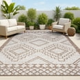 thumbnail image 1 of JONATHAN Y SANTA MONICA 4 x 6 Area Rug, Marokko Diamond Tribal Medallion - Beige/Brown, SMB127A-4, 1 of 7