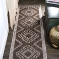 thumbnail image 1 of JONATHAN Y SANTA MONICA 2 x 10 Runner Rug, Marokko Diamond Tribal Medallion - Brown/Beige, SMB127B-210, 1 of 10