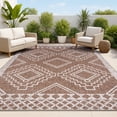 thumbnail image 1 of JONATHAN Y SANTA MONICA 3 x 5 Area Rug, Marokko Diamond Tribal Medallion - Brown/Beige, SMB127B-3, 1 of 7