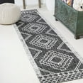 thumbnail image 1 of JONATHAN Y SANTA MONICA 2 x 8 Runner Rug, Marokko Diamond Tribal Medallion - Black/Ivory, SMB127F-28, 1 of 4