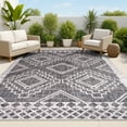 thumbnail image 1 of JONATHAN Y SANTA MONICA 5 x 8 Area Rug, Marokko Diamond Tribal Medallion - Black/Ivory, SMB127F-5, 1 of 8