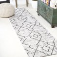 thumbnail image 1 of JONATHAN Y SANTA MONICA 2 x 10 Runner Rug, Carwa Tribal Diamond Trellis - Ivory/Black, SMB128D-210, 1 of 10