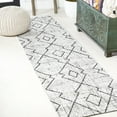 thumbnail image 1 of JONATHAN Y SANTA MONICA 2 x 8 Runner Rug, Carwa Tribal Diamond Trellis - Ivory/Black, SMB128D-28, 1 of 10