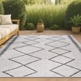 thumbnail image 1 of JONATHAN Y SANTA MONICA 3 x 5 Area Rug, Derya Tribal Diamond Trellis - Ivory/Black, SMB129D-3, 1 of 10